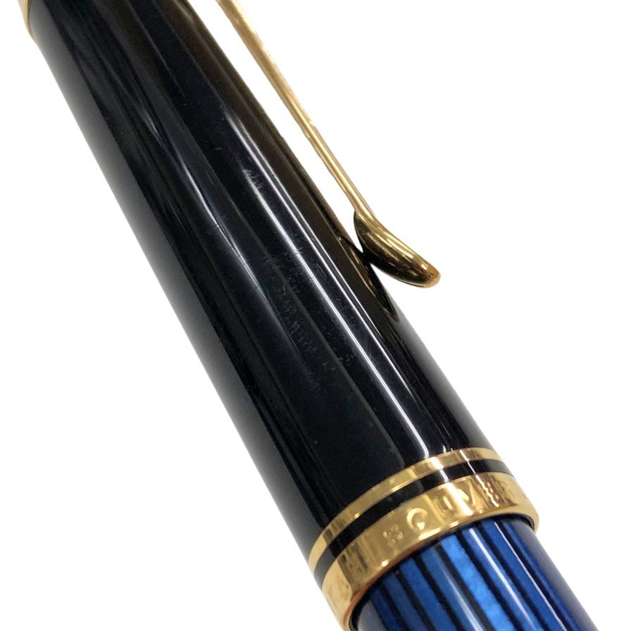 ペリカン 万年筆 スーベレーン M600 ペン先14C-585 青 ブルーストライプ 縞 Pelikan【AFI6】