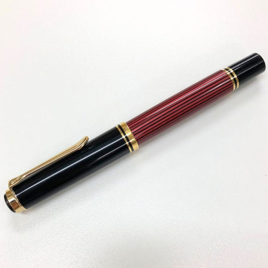 ペリカン 万年筆 スーベレーン ペン先14C-585 縞 赤 レッドストライプ PELIKAN Souveran【AFI15】